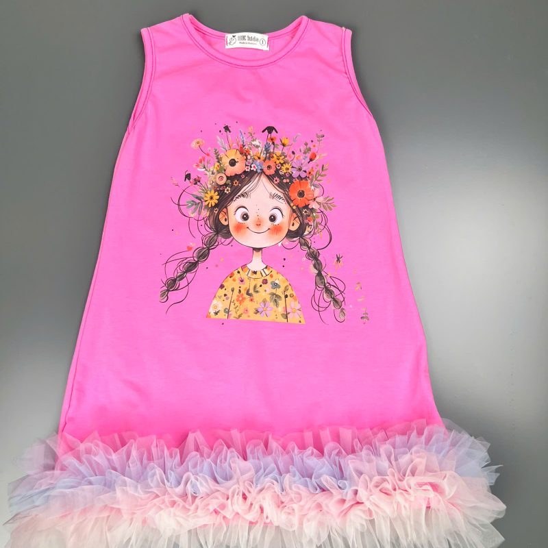 Mẫu váy VCT69- Váy cotton phối lưới