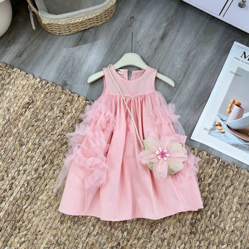 Mẫu váy VT95- Váy thô phối lưới
